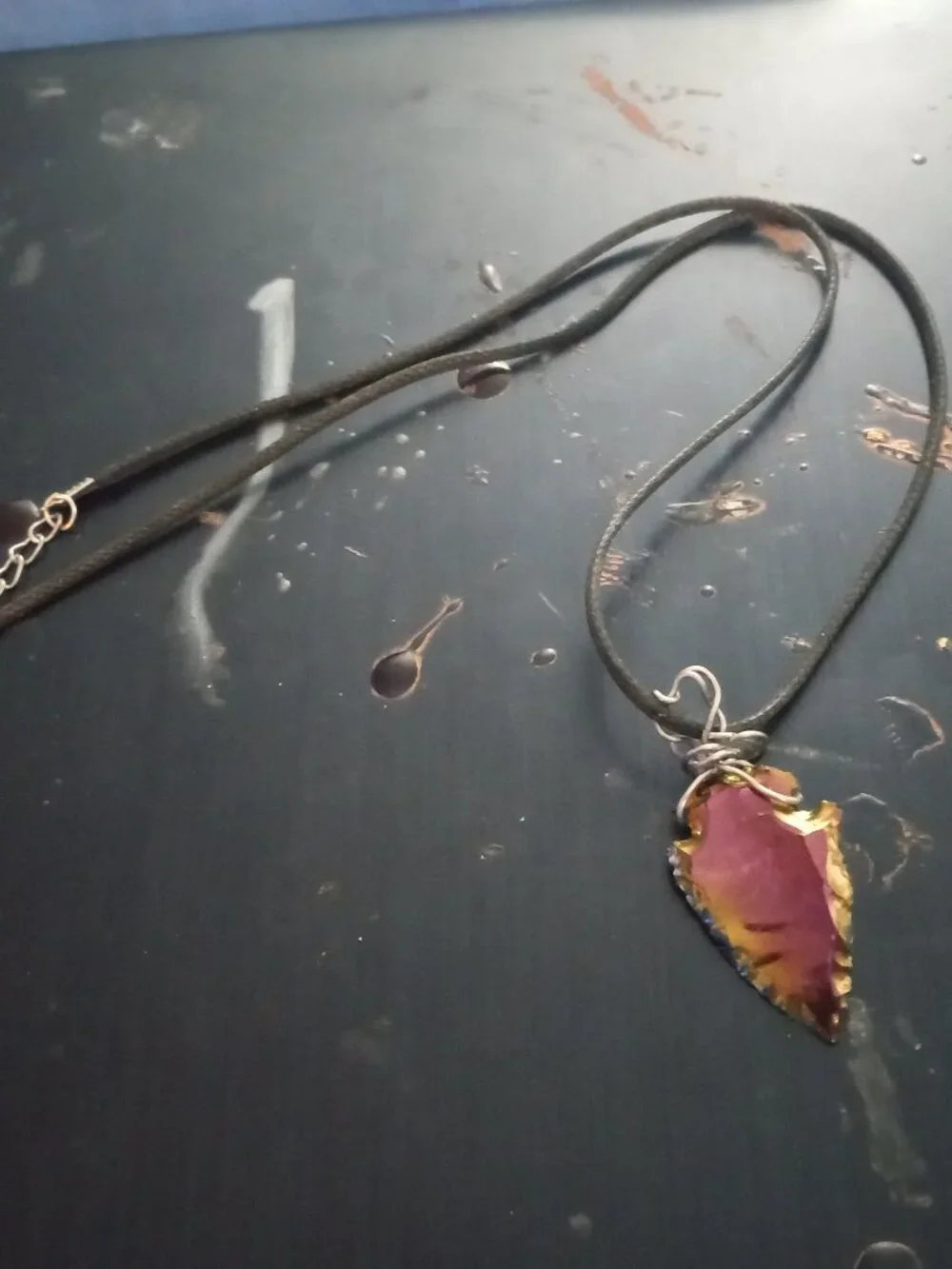 Handmade Color Shifting Arrowhead Necklace